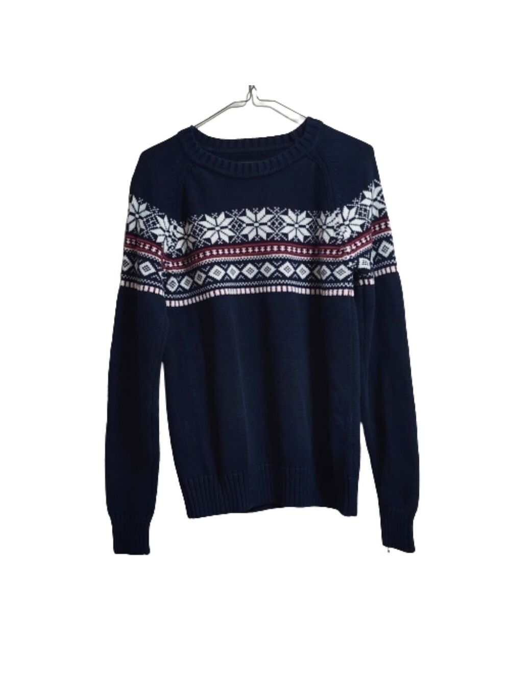 ROUSH knit pullover sweater color black with snowflake pattern size small